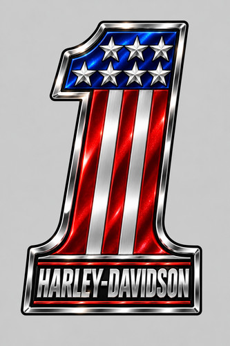 Harley davidson 1 - (2), red